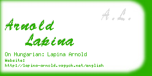 arnold lapina business card
